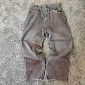 Zara Men's Grey and Brown Jeans